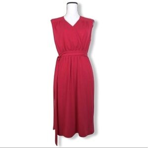 Philosophy Pink Tie Waist Faux Wrap Dress